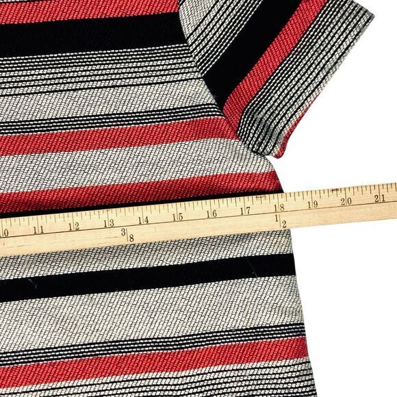 Cupcakes & Cashmere Jacquard Shift Dress Women S Stripe Casual Modest Comfy Boho - Picture 9 of 13